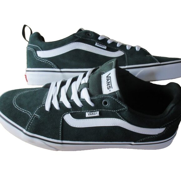 Vans Men's Filmore Suede Scarab Dark Green White Striped Skate Shoes Size 11.5 - Picture 7 of 7